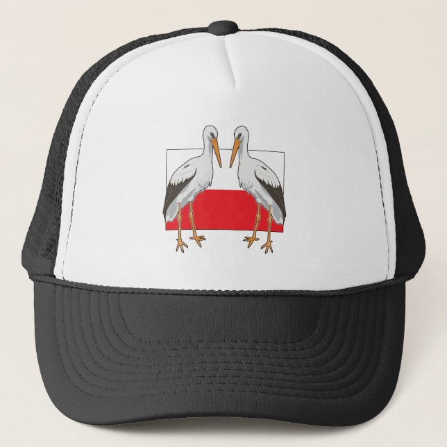 Polish White Stork Trucker Hat (Front)