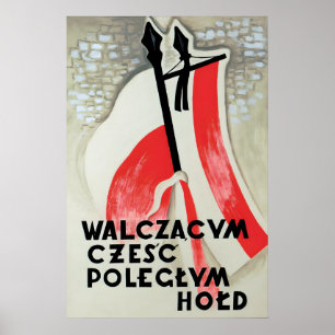 Polish WWII Poster Honour for the fighters and