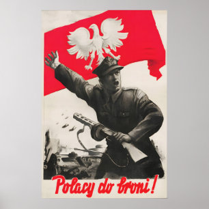 Polish WWII Propaganda Poster Poles to Arms!