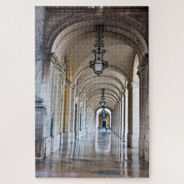 Polished Arched Hallway, Portugal Jigsaw Puzzle (Vertical)