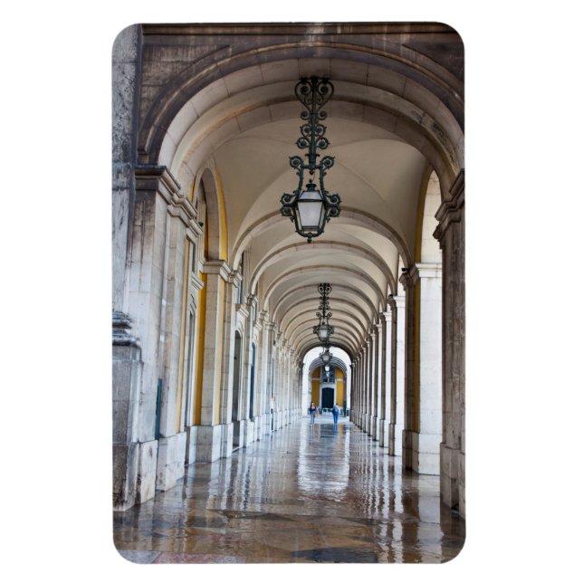 Polished Arched Hallway, Portugal Magnet (Vertical)