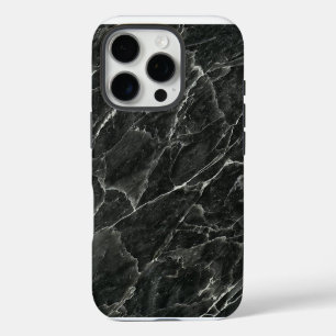 Polished Black Marble Slab iPhone 16 Pro Case