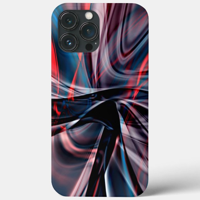 Polished burgundy curves overlapping crooked red   Case-Mate iPhone case (Back)