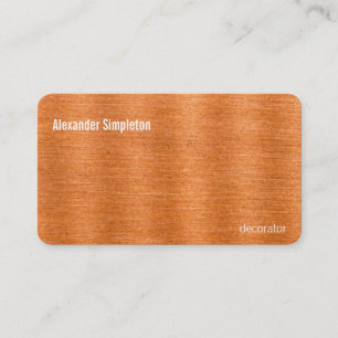 Polished Copper Wavy Texture Background Business Card