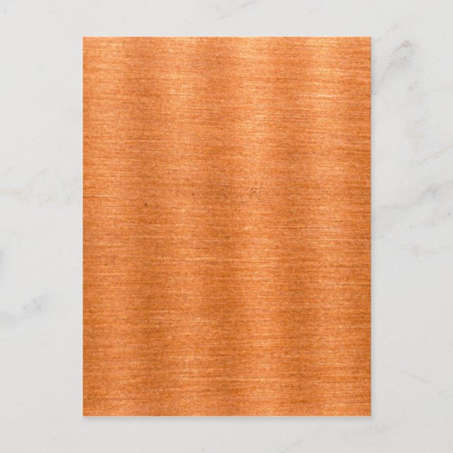 Polished Copper Wavy Texture Background Postcard (Front)