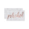 Polished elegant rose gold typography marble