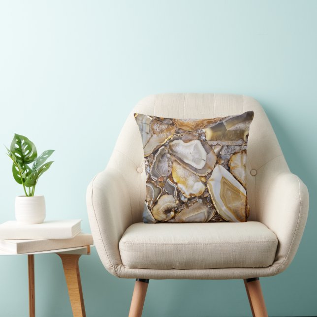 Polished Geode Stones Cushion (Chair)