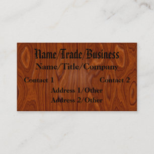 Polished Hardwood Business Card