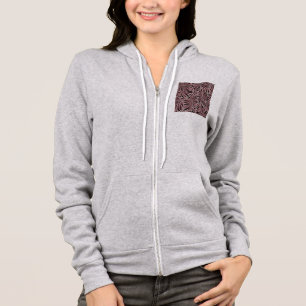 Polished Leaves In Deep Ruby Red Pinks Hoodie