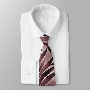 Polished Leaves In Deep Ruby Red Pinks Tie