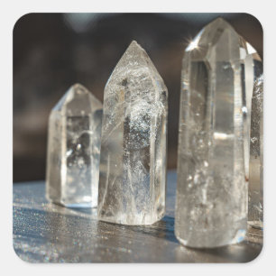Polished Point Crystals Energy Square Sticker