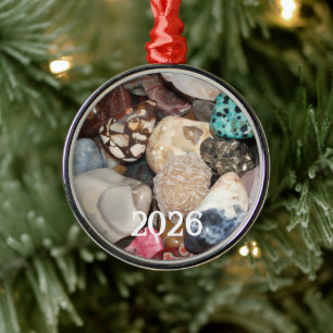 Polished Rocks Collection, Rock Hound Metal Tree Decoration