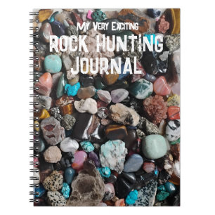 Polished, Tumbled, Rough Rock Collection Pile Notebook