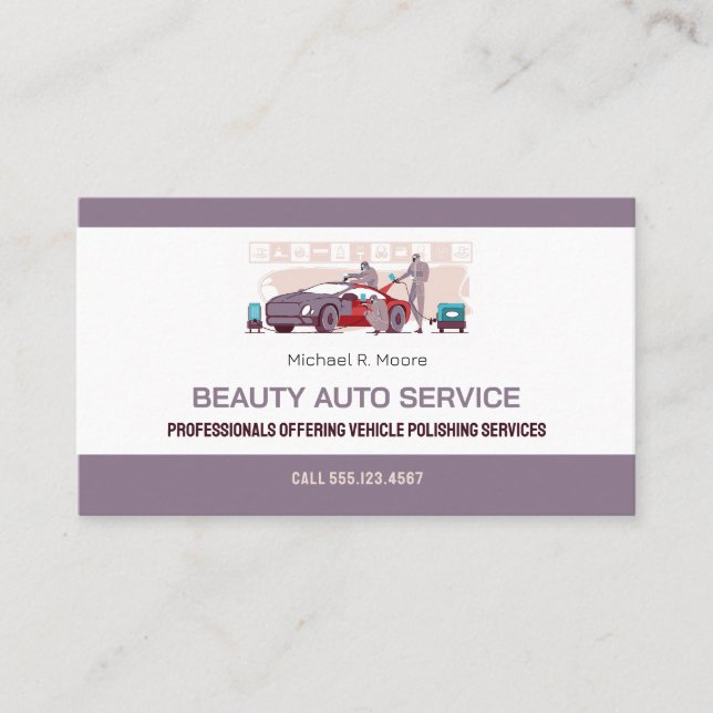 Polishing service | Professional Business Card (Front)