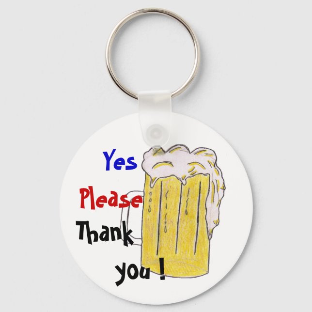 Polite Beer Keychain (Front)