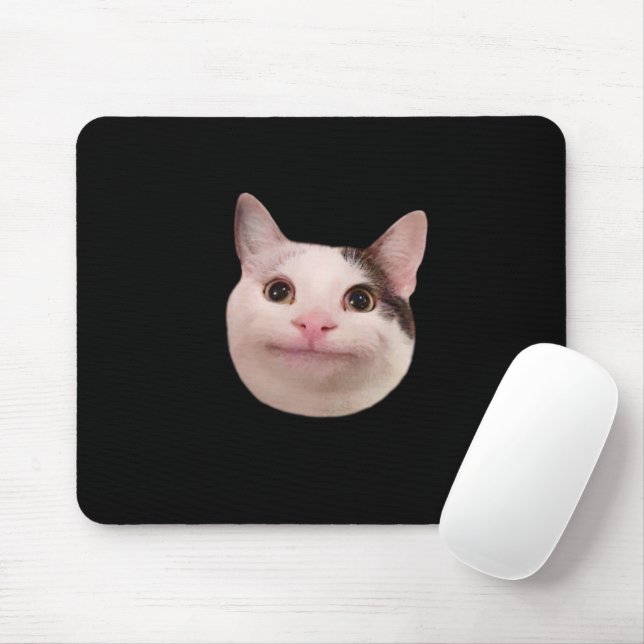 Polite Cat Meme Mouse Pad (With Mouse)