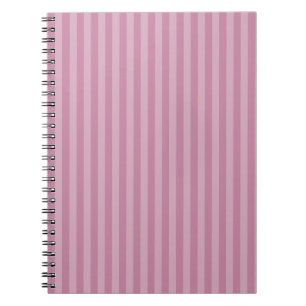 Polite Pink Monochrome Vertical Stripes Notebook