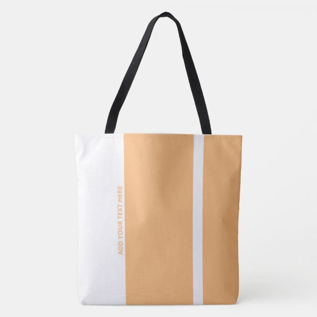 Polite Sandy Modern Vertical Bands Tote Bag (Front)
