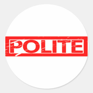 Polite Stamp Classic Round Sticker