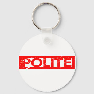 Polite Stamp Key Ring