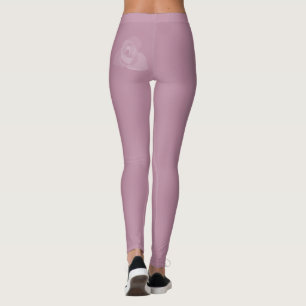 Polite Transparent Modern White Rose Art Leggings