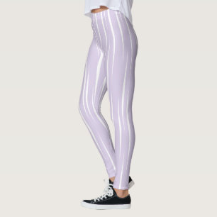 Polite White Unique Flames Lilac Leggings