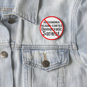 Political Anti-Alexandria Ocasio-Cortez 6 Cm Round Badge