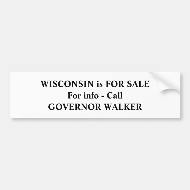 Political Bumper Sticker (Front)