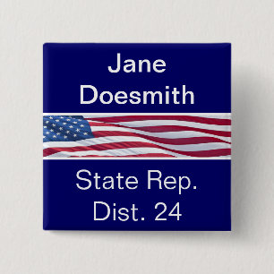 Political Campaign Buttons Template