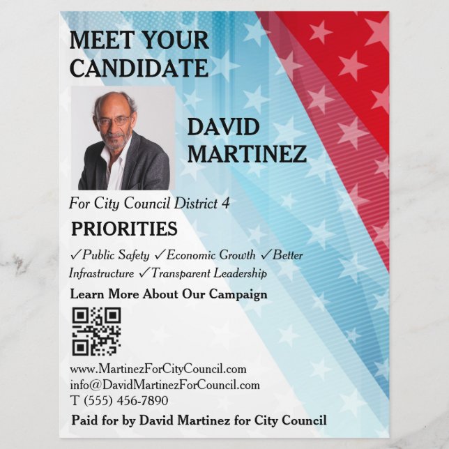 Political Campaign Candidate Introduction Flyer (Front)