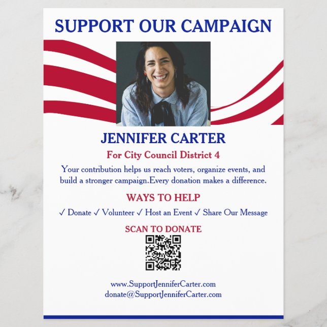 Political Campaign Fundraising  Flyer (Front)