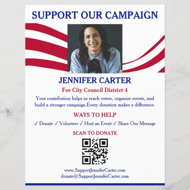 Political Campaign Fundraising  Flyer (Front)
