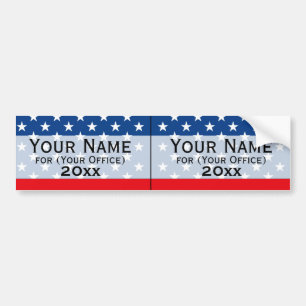 Political Campaign Non-Partisan Printed Candidate Bumper Sticker