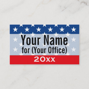 Political Campaign Non-Partisan Printed Candidate Business Card