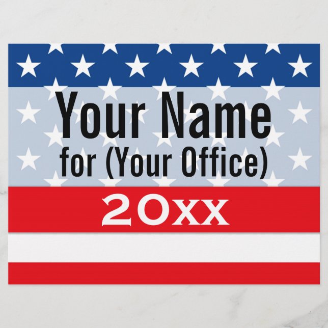 Political Campaign Non-Partisan Printed Candidate Flyer (Front)