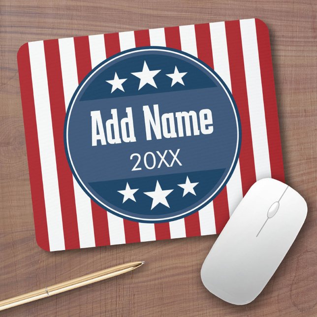 Political Campaign - Patriotic Stars and Stripes Mouse Pad (Custom Mousepad)