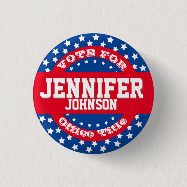 Political Campaign Template 3 Cm Round Badge (Front)