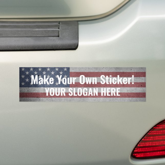 Political Campaign vintage Stars And Stripes  Bumper Sticker (On Car)