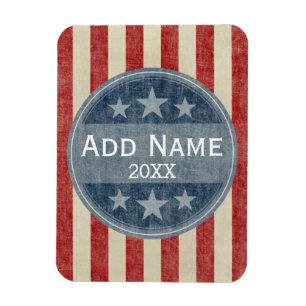 Political Campaign - vintage stars and stripes Magnet