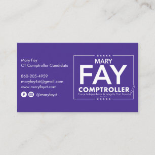 Political Candidate Logo QR Code Social Media Business Card