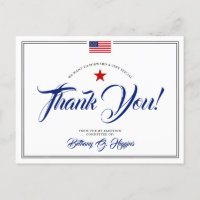 Political Donation | Patriotic Themed Thank You