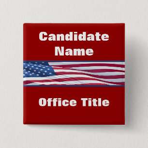 Political Election Campaign Buttons