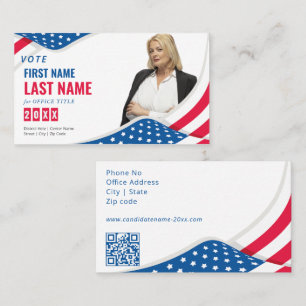 Political Election Campaign Candidate Personalized Business Card
