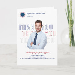 Political Election Campaign Donors & Volunteers Thank You Card