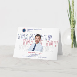 Political Election Campaign Team Volunteers Donors Thank You Card