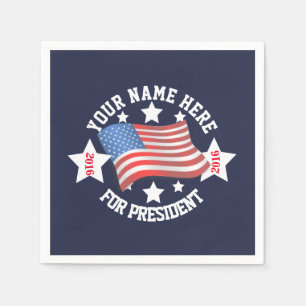 Political Election Campaign Template with Flag Napkin