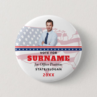 Political Election Red Campaign Custom Candidate 6 Cm Round Badge