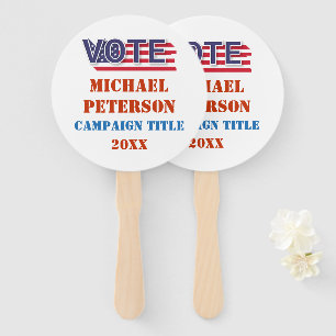 Political Election Vote Campaign Hand Fan