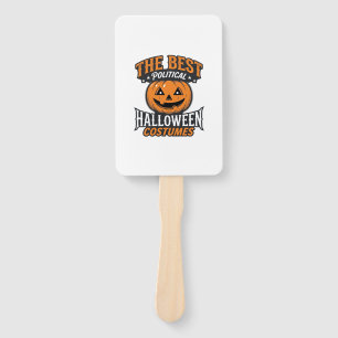 Political Halloween Costume Pumpkin Vintage Shirt_ Hand Fan