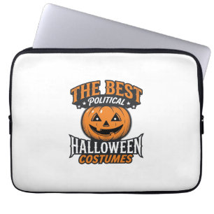 Political Halloween Costume Pumpkin Vintage Shirt_ Laptop Sleeve